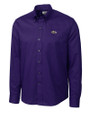 Baltimore Ravens Cutter & Buck Epic Easy Care Nailshead Mens Long Sleeve Dress Shirt College Purple Mannequin
