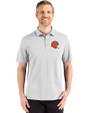 Cincinnati Bengals Historic Cutter & Buck Advantage Refresh Recycled Cotton-Blend Pique Mens Polo CONCRETE Front