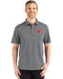 Tampa Bay Buccaneers Historic Cutter & Buck Advantage Refresh Epic Confidence Recycled Mens Tri-Blend Pique Polo Elemental Grey Front