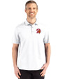 Tampa Bay Buccaneers Historic Cutter & Buck Advantage Refresh Epic Confidence Recycled Mens Tri-Blend Pique Polo White Front