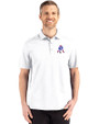 New England Patriots Historic Cutter & Buck Advantage Refresh Recycled Cotton-Blend Pique Mens Polo White Front