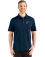 Atlanta Falcons Americana Cutter & Buck Advantage Refresh Epic Confidence Recycled Mens Tri-Blend Pique Polo Liberty Navy Front