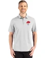 Buffalo Bills Historic Cutter & Buck Advantage Refresh Recycled Cotton-Blend Pique Mens Polo CONCRETE Front