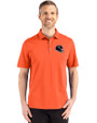 Chicago Bears NFL Helmet Cutter & Buck Advantage Refresh Epic Confidence Recycled Mens Tri-Blend Pique Polo College Orange Front