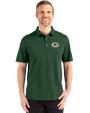 Green Bay Packers Cutter & Buck Advantage Refresh Epic Confidence Recycled Mens Tri-Blend Pique Polo Hunter Green Front