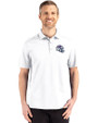 Buffalo Bills NFL Helmet Cutter & Buck Advantage Refresh Epic Confidence Recycled Mens Tri-Blend Pique Polo White Front