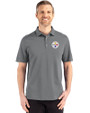 Pittsburgh Steelers Cutter & Buck Advantage Refresh Recycled Cotton-Blend Pique Mens Polo Elemental Grey Front