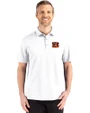 Cincinnati Bengals Cutter & Buck Advantage Refresh Epic Confidence Recycled Mens Tri-Blend Pique Polo White Front