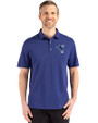 Indianapolis Colts Historic Cutter & Buck Advantage Refresh Epic Confidence Recycled Mens Tri-Blend Pique Polo Tour Blue Front