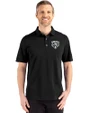 Chicago Bears Mono Cutter & Buck Advantage Refresh Epic Confidence Recycled Mens Tri-Blend Pique Polo Black Front