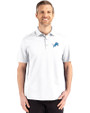 Detroit Lions Cutter & Buck Advantage Refresh Recycled Cotton-Blend Pique Mens Polo White Front