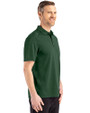 Green Bay Packers Historic Cutter & Buck Advantage Refresh Epic Confidence Recycled Mens Tri-Blend Pique Polo Hunter Green Side