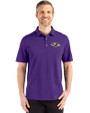 Baltimore Ravens Cutter & Buck Advantage Refresh Epic Confidence Recycled Mens Tri-Blend Pique Polo College Purple Front