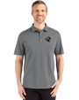 Atlanta Falcons NFL Helmet Cutter & Buck Advantage Refresh Epic Confidence Recycled Mens Tri-Blend Pique Polo Elemental Grey Front