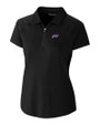 Buffalo Bills Cutter & Buck Forge Stretch Womens Short Sleeve Polo Black Mannequin