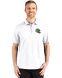 New Orleans Saints NFL Helmet Cutter & Buck Advantage Refresh Epic Confidence Recycled Mens Tri-Blend Pique Polo White Front