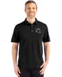 Los Angeles Rams NFL Helmet Cutter & Buck Advantage Refresh Epic Confidence Recycled Mens Tri-Blend Pique Polo Black Front