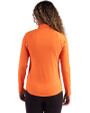 Miami Dolphins Cutter & Buck Coastline Epic Comfort Recycled Women’s Quarter Zip College Orange Back