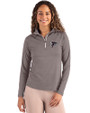 Atlanta Falcons Cutter & Buck Coastline Epic Comfort Recycled Women’s Quarter Zip Elemental Grey Front