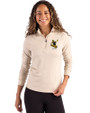 Pittsburgh Steelers Historic Cutter & Buck Coastline Epic Comfort Recycled Women’s Quarter Zip Wheat Front