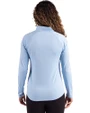 Cleveland Browns Mono Cutter & Buck Coastline Epic Comfort Recycled Women’s Quarter Zip Atlas Light Blue Back