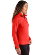 Atlanta Falcons NFL Helmet Cutter & Buck Coastline Epic Comfort Recycled Women’s Quarter Zip Red Side
