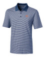 Chicago Bears Cutter & Buck Forge Tonal Stripe Stretch Mens Big and Tall Polo Indigo Mannequin