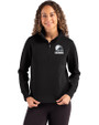 Cleveland Browns Mono Cutter & Buck Roam Epic Versatility Recycled Womens Quarter Zip Pullover Black Front