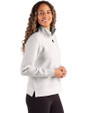 Los Angeles Chargers NFL Helmet Cutter & Buck Roam Epic Versatility Recycled Womens Quarter Zip Pullover Solitare Side