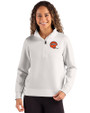 Cincinnati Bengals Historic Cutter & Buck Roam Recycled Buttery-Soft Knit Womens Quarter Zip Pullover Solitaire Front