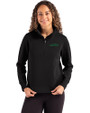 New York Jets Cutter & Buck Roam Epic Versatility Recycled Womens Quarter Zip Pullover Black Front