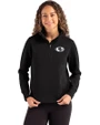 San Francisco 49ers Mono Cutter & Buck Roam Epic Versatility Recycled Womens Quarter Zip Pullover Black Front