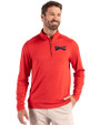 Philadelphia Eagles Americana Cutter & Buck Coastline Epic Comfort Recycled Mens Quarter Zip Red Front