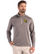 Green Bay Packers NFL Helmet Cutter & Buck Coastline Epic Comfort Recycled Mens Quarter Zip Elemental Grey Front
