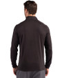 Washington Commanders Mono Cutter & Buck Coastline Epic Comfort Recycled Mens Quarter Zip Black Back