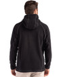 Clique Powder Recycled Fleece Mens Half Zip Hooded Pullover Black Back