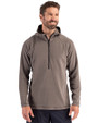 Clique Powder Recycled Fleece Mens Half Zip Hooded Pullover Pistol Front