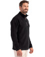 Clique Powder Recycled Fleece Mens Quarter Zip Pullover Black Side