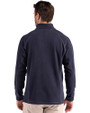 Clique Powder Recycled Fleece Mens Quarter Zip Pullover Dark Navy Back