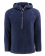 Clique Powder Recycled Fleece Mens Quarter Zip Pullover Dark Navy Mannequin