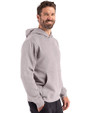 Clique Drive Recycled Mens Pullover Hooded Sweatshirt Grey Melange Side