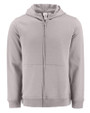 Clique Drive Recycled Mens Full Zip Hooded Sweatshirt Grey Melange Mannequin