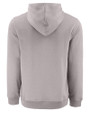 Clique Drive Recycled Mens Full Zip Hooded Sweatshirt Grey Melange Mannequin Back