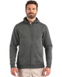 Clique Drive Recycled Mens Full Zip Hooded Sweatshirt Pistol Front