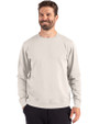 Clique Drive Recycled Mens Crewneck Sweatshirt Off White Front