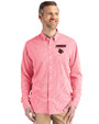 Louisville Cardinals Cutter & Buck Skyline Epic Confidence Recycled Gingham Mens Big & Tall Long Sleeve Dress Shirt Red/White Front