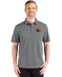 Oregon State Beavers Cutter & Buck Advantage Refresh Epic Confidence Recycled Mens Tri-Blend Pique Polo Elemental Grey Front