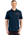 UConn Huskies Cutter & Buck Advantage Refresh Epic Confidence Recycled Mens Tri-Blend Pique Polo Liberty Navy Front