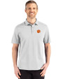 Clemson Tigers Cutter & Buck Advantage Refresh Epic Confidence Recycled Mens Tri-Blend Pique Polo CONCRETE Front