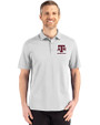 Texas A&M Aggies Alumni Cutter & Buck Advantage Refresh Epic Confidence Recycled Mens Tri-Blend Pique Polo CONCRETE Front